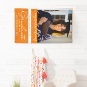 写真卒業おめでとう2023年オレンジ 横断幕 (インサイチュ)