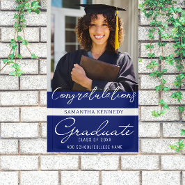 写真卒業おめでとう2023年卒業クラス青 横断幕