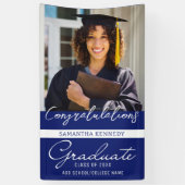 写真卒業おめでとう2023年卒業クラス青 横断幕 (縦)