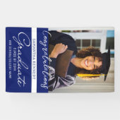 写真卒業おめでとう2023年卒業クラス青 横断幕 (横)