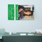 写真卒業おめでとう2023年卒業クラスGreen 横断幕 (トレードショー)