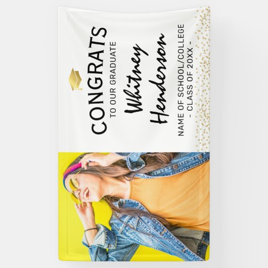 写真卒業おめでとう 横断幕 (縦)