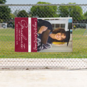 写真卒業おめでとうGrad 2023 Burgundy 横断幕 (インサイチュ)