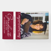 写真卒業おめでとうGrad 2023 Burgundy 横断幕 (横)