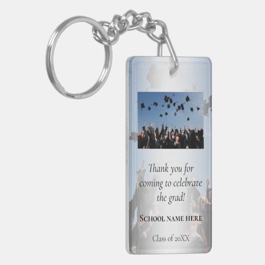 写真卒業お願いギフト キーホルダー (正面左)