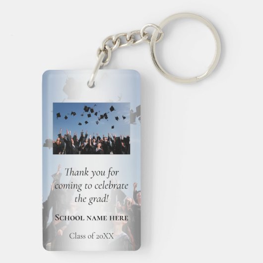 写真卒業お願いギフト キーホルダー (裏面)