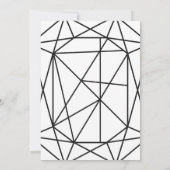 写真卒業のお知らせ白黒ジェム 案内状 (裏面)