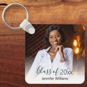 写真卒業エレガント祝い キーホルダー