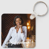 写真卒業エレガント祝い キーホルダー (裏面)