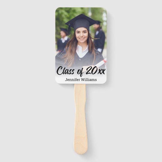 写真卒業エレガント祝スタイリッシュ ハンドファン (正面)