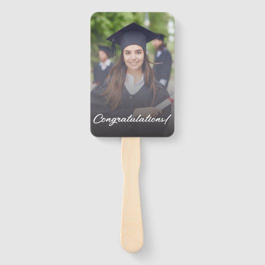 写真卒業エレガント祝スタイリッシュ ハンドファン (裏面)