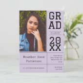 写真卒業オープンハウス |ラベンダー 招待状 (スタンド正面)