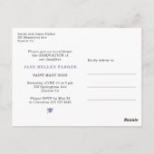 写真卒業ガーリーパーティーへの招待 ポストカード (裏面)