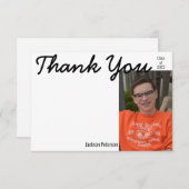 写真卒業サンキューフラットカード サンキューカード (正面/裏面)