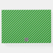 写真卒業スクールグリーンアンドホワイトゲストブック ゲストブック (裏面)