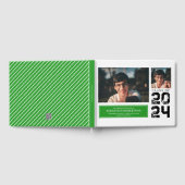 写真卒業スクールグリーンアンドホワイトゲストブック ゲストブック (全面)