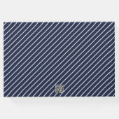 写真卒業スクールブルー&ホワイトゲストブック ゲストブック (裏面)