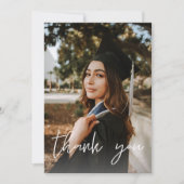 写真卒業ハットシャルボードVサンキューカード 招待状 (正面)