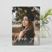 写真卒業ハットシャルボードVサンキューカード 招待状 (スタンド正面)