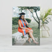 写真卒業ハット書道サンキューカード 招待状 (スタンド正面)