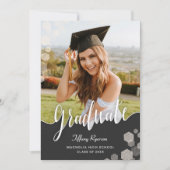 写真卒業パーティーのスクリプト 招待状 (正面)