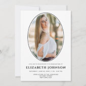 写真卒業パーティーのスクリプト 招待状 (裏面)