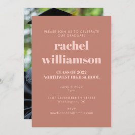 写真卒業パーティークラス2024テラコッタ 招待状