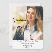 写真卒業パーティー招待状 招待状 (正面)