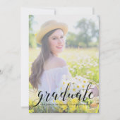 写真卒業パーティー植物学かわいらし院 招待状 (正面)