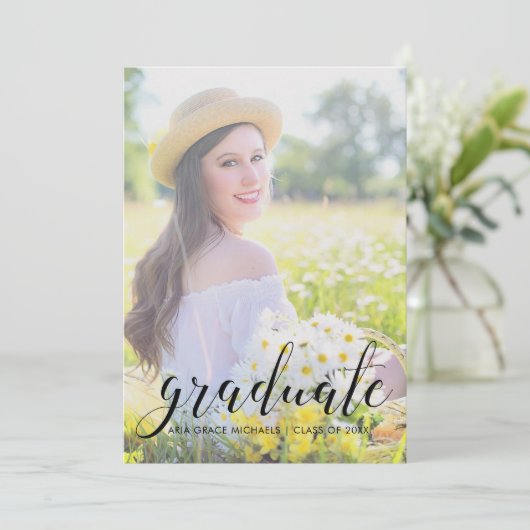 写真卒業パーティー植物学かわいらし院 招待状 (スタンド正面)