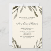 写真卒業パーティー植物学かわいらし院 招待状 (裏面)