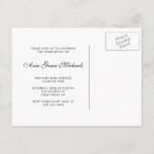 写真卒業パーティー インビテーションポストカード (裏面)