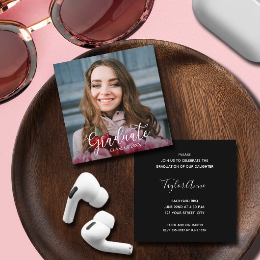 写真卒業パーティー エンクロージャーカード