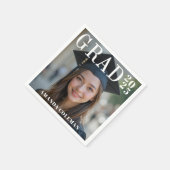 写真卒業パーティー スタンダードカクテルナプキン (角)