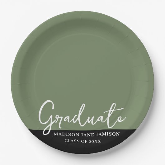 写真卒業パーティー ペーパープレート (正面)