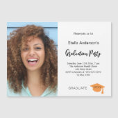 写真卒業パーティー マグネット招待状 (正面)