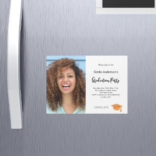 写真卒業パーティー マグネット招待状