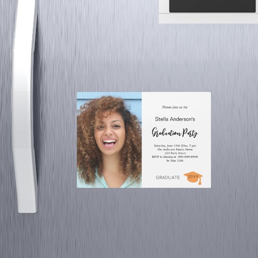 写真卒業パーティー マグネット招待状