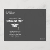 写真卒業モダントレンディーシンプルミニマル ポストカード (裏面)