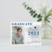 写真卒業モダンパーティーはがき ポストカード (スタンド正面)