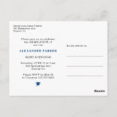 写真卒業モダンパーティーはがき ポストカード (裏面)