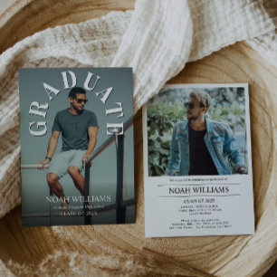 写真卒業式とパーティー、卒業 招待状