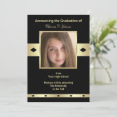 写真卒業発表ハイスクール 案内状 (スタンド正面)