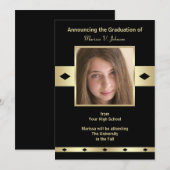 写真卒業発表ハイスクール 案内状 (正面/裏面)