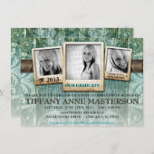 写真卒業素朴発表招待状 招待状 (正面/裏面)