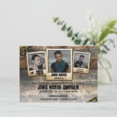 写真卒業素朴発表招待状 招待状 (スタンド正面)