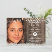 写真卒業素朴赤ちゃんの息のフローラ 招待状 (スタンド正面)