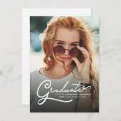 写真卒業2025スクリプトモダングラードパーティー 招待状 (正面/裏面)