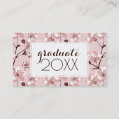 写真卒業|さくらんぼの花模様 コーリングカード (裏面)