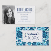 写真卒業|サーフフローラハイビスカスパターン コーリングカード (正面/裏面)